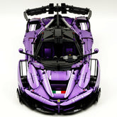 1: 8 LaFerrari FXXK EVO Custom Modified, Rare Amethyst Color Enamel Paint, Oversized Rear Wing (4739 Pcs)